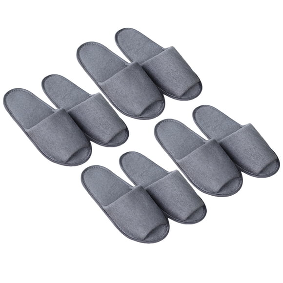 EeaseMX pares de pantuflas desechables para hombre, portátiles y plegables, ideales para viajes y hoteles (grises)