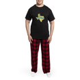 thumbnail image 5 of CafePress - Texas State Outline Bluebonnet Flower Pajamas - Men's Dark Loose Fit Cotton Pajama Set, 5 of 7