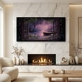 thumbnail image 3 of Lake Boat Window Canvas Wall Art - Nature Scenery Coastal Pictures Landscape Canvas Prints, Horizontal Modern Painting Artwork for Living Room Bedroom, 3 of 7