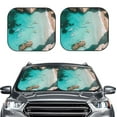 thumbnail image 2 of Gaeub Turquoise Beach Kayaking Print 2-Piece Windshield Sun Shade,Foldable Car Front Window Sunshade,for Most Cars SUV Truck,Heat Blocker Visor Protector-Medium, 2 of 6