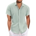 thumbnail image 1 of Hawaiian Shirt For Men, Men's Vintage Button Down Bowling Shirts Short Sleeve Summer Beach Shirt 3XL, 1 of 4