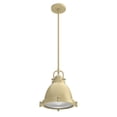 thumbnail image 6 of Hunter - Bridgemoor 1-light Modern Brass, Medium Size Pendant Light, Dimmable, Industrial Style, Dome Shaped, for Bedrooms, Dining, Living Rooms - 19108, 6 of 9