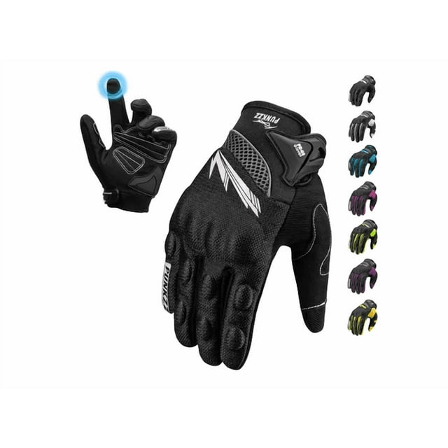 Guantes Para Moto Motociclista Xtellar negro Mujer Y Hombre Pz03