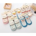 thumbnail image 3 of Unisex Baby Toddler Animals Print Cotton Socks Slipper Anti-Slip Crib Shoes - Sold per 1 Pair (Baby Blue/Fox, 12-18 Months), 3 of 3