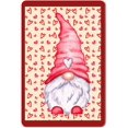 thumbnail image 1 of Letreros de metal retro con un lindo gnomo de San Valentín sobre un fondo de corazones sin costuras, placa de metal de 12 x 8 pulgadas, 1 of 2