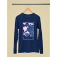 thumbnail image 3 of Skeleton Skater Halloween Street Graphic - Men's Long Sleeve, 3 of 4