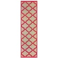 thumbnail image 3 of Oriental Weavers Cayman Indoor/Outdoor Rug - 660P9 - 3'10" x 5'5" - in Sand/ Pink - Moroccan Lattice, Multi-Level Pile, Water, Stain and Fade Resistant, Hose Clean, Patio, Outdoor Living Rug, 3 of 4