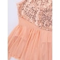 thumbnail image 5 of YEAHDOR Kids Girls Sleeveless Sequins Skating Leotard Dress Lyrical Modern Dance Costume, 5 of 7