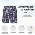 thumbnail image 6 of Picia Watercolor Marine Animals pattern Mens Swim Trunks with Compression Liner Stretch Beach Shorts Quick Dry with Zipper Pockets No-Chafing Board Shorts-Medium, 6 of 9