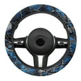 thumbnail image 2 of Yuyamidu Camo Hunting Steering Wheel Cover Blue Wood Car Steering Wrap for Sedan Flannel Car Steering Wheel Decoration Accessories Warm Auto Steering Wheel Protector, 2 of 7