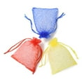 thumbnail image 4 of 1bag 20pcs 10 colors Rectangle Organza Drawstring Bags Mixed color 12x9cm 2pcs/color, 4 of 8