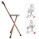 thumbnail image 4 of Silla plegable EOTVIA con bastón de metal portátil ajustable unisex para ancianos, 4 of 7