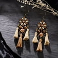 thumbnail image 3 of HOOUN 1 Pair Boho Tassel Ethnic Earring Bohemian Hook Drop Dangle Jewelry for Women-Style-8, 3 of 8