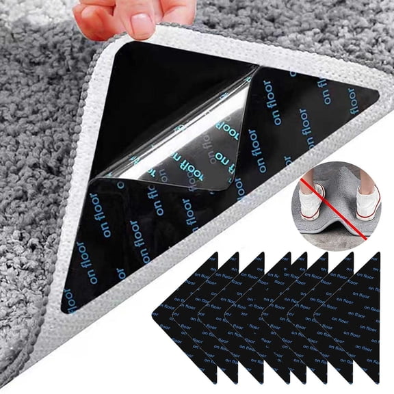 Triangle Carpet Pads Secure Stabilize Rugs with Advanced PU Material for Enhanced Floor and 8PCS