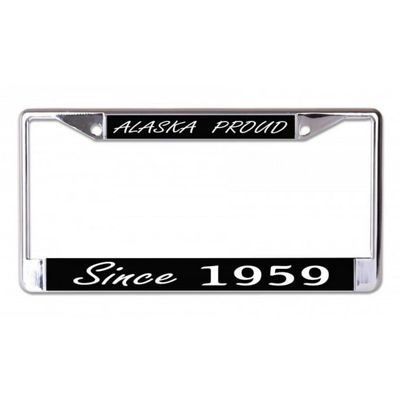 Alaska Proud Since 1959 Chrome License Plate Frame