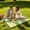 Green, variant on Waterproof Outdoor Picnic Blanket | Foldable Extra Large Ground Mat for Beach Camping Park Lawn | Portable Sandproof Tarp for Family Travel | Reusable Indoor Outdoor Picnic Rug