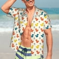 thumbnail image 5 of Lsque Colorful Squirrel pattern Hawaiian Shirt for Men, Unisex Summer Beach Casual Short Sleeve Button Down Shirts-Large, 5 of 9