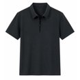 thumbnail image 2 of Mens Golf Shirt Quick Dry Stretch Zip Short Sleeve Polo Shirt, 2 of 6