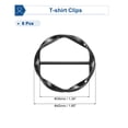 thumbnail image 2 of Uxcell 6 Pack Clips para camisetas, Clip redondo de metal de 34mm(1-5/16") para bufanda de mujer, camiseta suelta, negro, 2 of 6