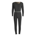 thumbnail image 3 of Gyexs Thermal Underwear for Women - Long Johns for Men Thermal Top, Base Layer Warm Leggings Two Piece Sets, #03 Black, Size XL, 3 of 4