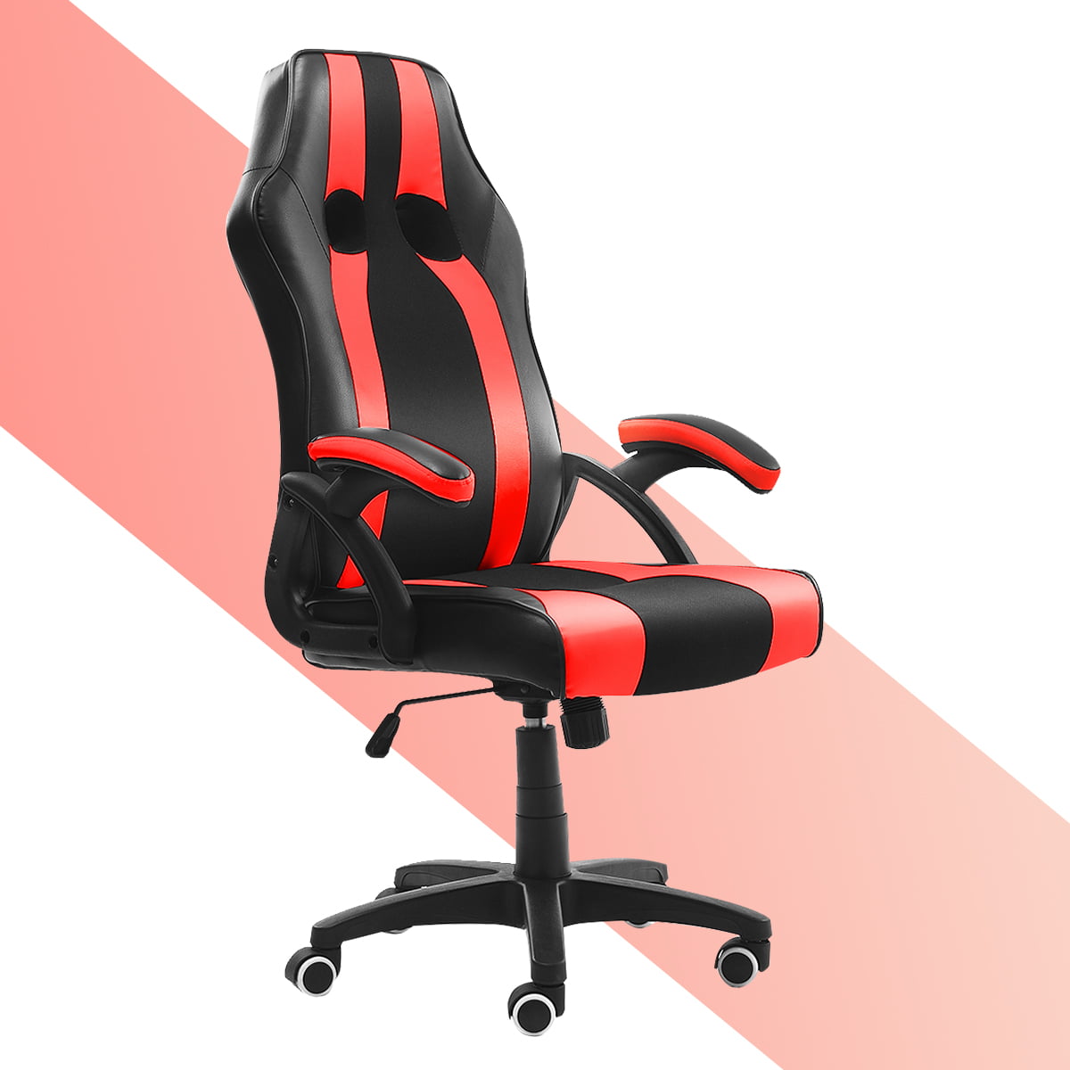 Racing Gaming Swivel Office Chair PU Leather Computer Chairs Height Adjustable 