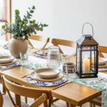 thumbnail image 6 of Geometric Flower Round 13 Inch Placemats Set of 4, Vintage Country Floral Blue Grey on Linen HeatResistant Non Slip Place Mats for Dining Table, Wipeable Braided Kitchen Table Mats for Housewarming, 6 of 9