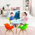 thumbnail image 4 of Gymax 5 PC Kids Modern Colorful Round Table Chair Set with 4 Arm Chairs, 4 of 10