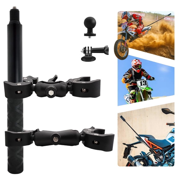 Kit de soporte para moto con doble pinza y palo para selfies para Insta 360