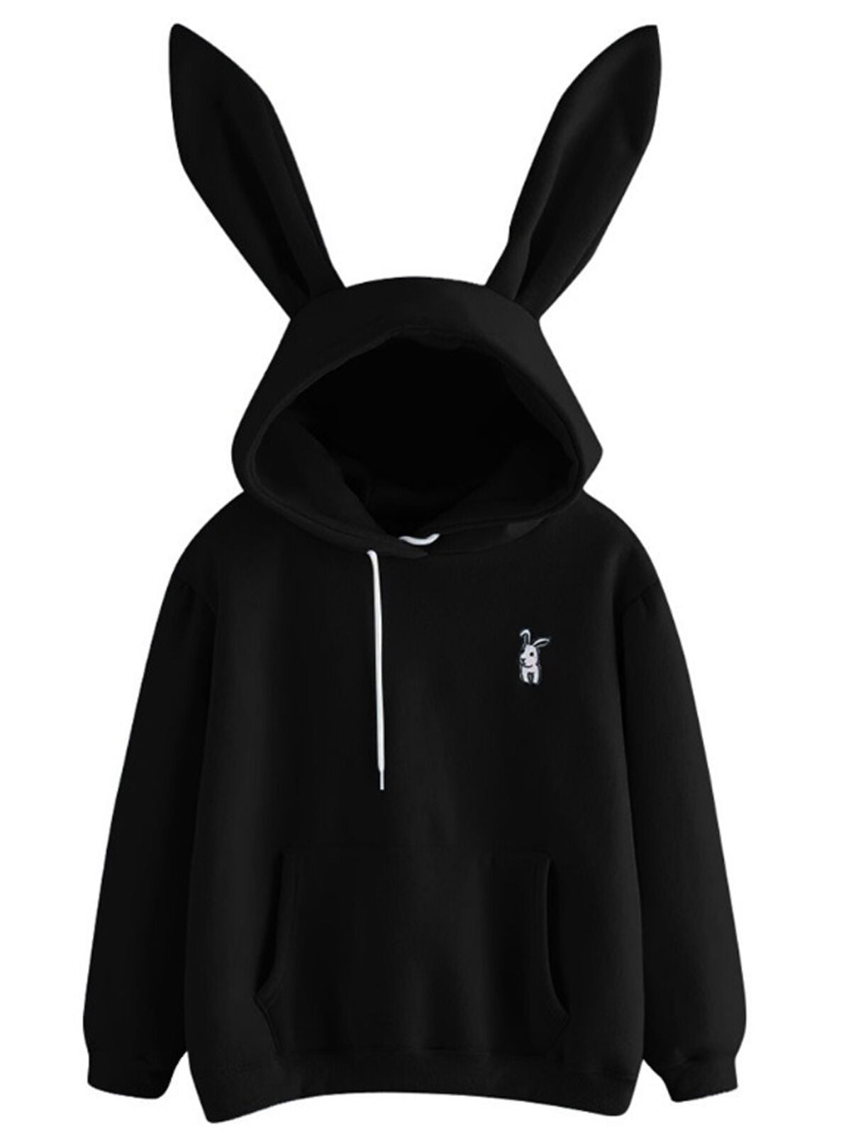 Women Rabbit Bunny Ear Hoodies Hooded Sweatshirt Pullover Jumper Casual Tops @sh 