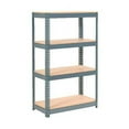 thumbnail image 2 of Global Industrial BD18366W4 4 Shelf Extra Heavy Duty Boltless Shelving Starter, Wood Deck - Gray - 36 x 18 x 60 in., 2 of 4