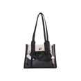 thumbnail image 4 of Bolsa de PVC transparente + PU Candy Totes Hombro Mujeres de compras (Negro) Ehuebsd Para Estrenar, 4 of 9