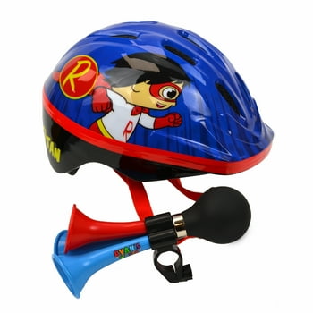 Ryan's World Red Titan Bike Helmet, Triple Horn (Kids Ages 5+)