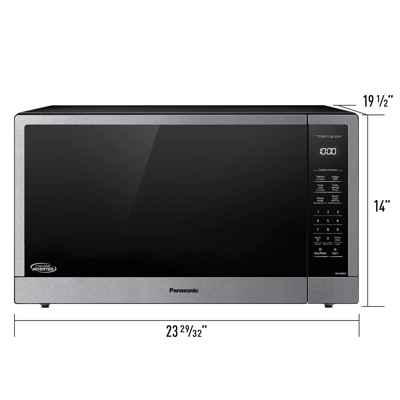Restored Panasonic NN-SN98JS 2.2 cu.ft. Countertop Microwave with Cyclonic Wave Inverter (Refurbished)