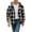 Brown, variant on Flannel Jacket for Men Fall Winter Long Sleeve Loose Casual Button Down Plaid Hoodie Shirt Jackets Outerwear
