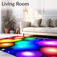 thumbnail image 2 of ODIKA 4'x6' Machine Washable Non-Slip Area Rug, Cosmic for Radiant Stars and Swirls High Traffic Rug, Red, 83076, 2 of 7