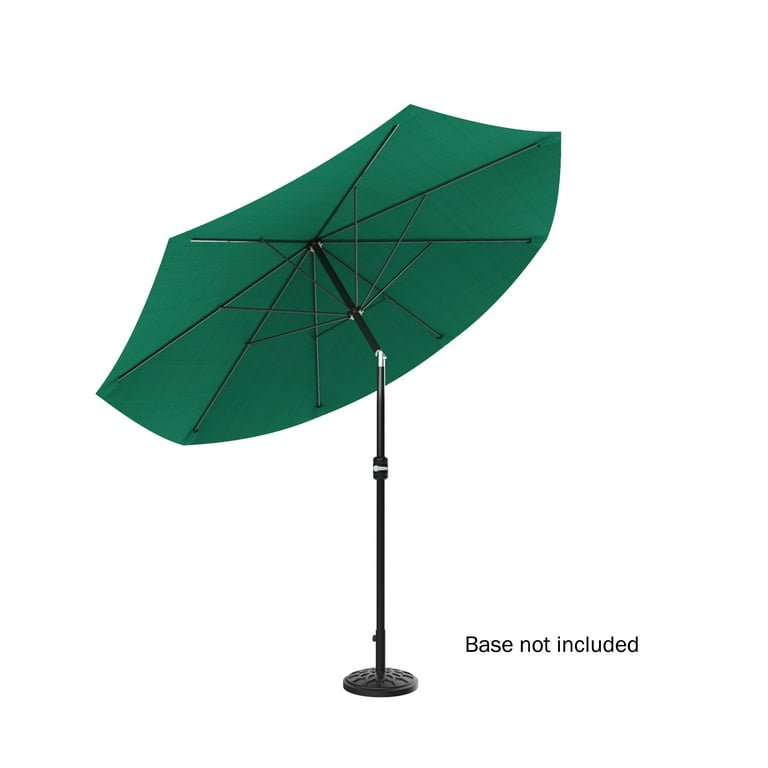 hunter green patio umbrellas with stand AreShark 9 FT Umbrella for Outdoor, Outdoor Table Umbrella Push Button Tilt and Crank, Outdoor Patio with 8 Sturdy Ribs for Market, Garden, Pool (Dark Green) Create comfortable shade for your next backyard get Green - Patio Umbrellas -