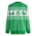 thumbnail image 2 of Gibobby Sueter para mujer Suéter de Navidad para mujer Otoño e Invierno Nuevo suéter de punto Jacquard geométrico(Verde,G), 2 of 5