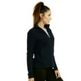 thumbnail image 2 of Womens Classic Fit Full-Zip Polar Soft Fleece Jacket With Pockets Navy, Small, 2 of 4