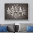 thumbnail image 2 of wall26 Framed Canvas Print Wall Art Grunge Paint Stroke Silver Crystal Chandelier Decorative Lights Digital Art Realism Contemporary Chic Relax/Calm for Living Room, Bedroom, Office - 16"x24&quo, 2 of 5