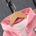 thumbnail image 4 of Hansber Girls 2-Piece Active Hoodie and Athletic Jogger Sweatpants and Sweatshirt Kids Clothing Set Pink 3Y, 4 of 7