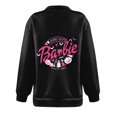 thumbnail image 4 of Mode Décontractée à Manches Longues Imprimé Floral Fermeture Éclair Épaule Extérieure Surdimensionnée Sweat-Shirts Noir S, 4 of 6
