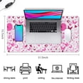 thumbnail image 5 of Long Mouse Pads for Desk,Pink Breast Cancer Desk Mats on Top Of Desks, Desk Mouse Pad Extra Large with 3mm Non-Slip Base and Stitched Edge for Gaming,Office,Work,Home 31.5x15.7in, 5 of 5