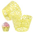 thumbnail image 1 of Uxcell 50-Pack Envoltorios de Cupcakes, Papel de Arte Perlado, Encaje de Gotas de Agua Hueco para Decoración de Bodas/Fiestas de Cumpleaños [Verde Claro], 1 of 7