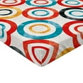 thumbnail image 2 of Ambesonne Psychedelic Fitted Sheet, Retro Music Night, Full Size, White Black Blue, 2 of 3
