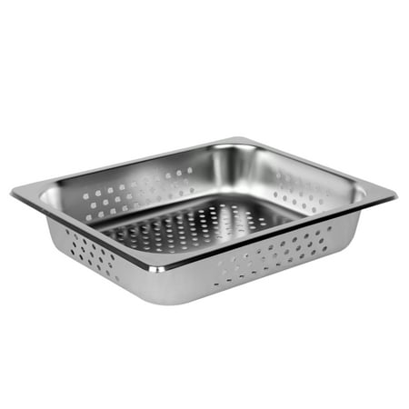 Excellante half size 2 inch deep perforated 24 gauge steam pans, comes in each