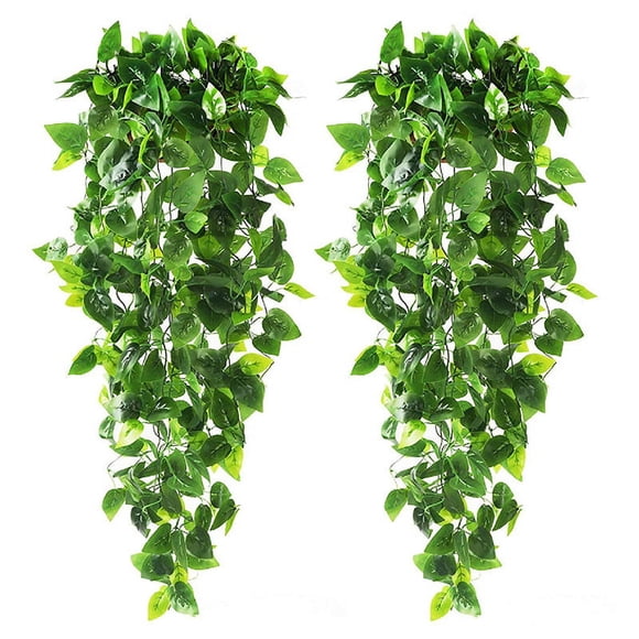 Yeacher CEWOR 1m Hanging Artificial Plants 2 Pcs Ivy Wall Wall Home Bedroom Patio Indoor