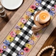 thumbnail image 3 of Colorful Flowers Table Runner 72 Inches, Spring Floral Elegant Pastoral Wooden Bed Runner Dresser Scarves Tabletop for Indoor Outdoor Parties/Ceremony/Banquet, 16" x 72", 3 of 8