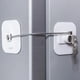thumbnail image 1 of Cerradura para refrigerador y congelador con llave de seguridad para niños, para cerrar refrigerador y armarios (1 juego), color blanco, 1 of 5