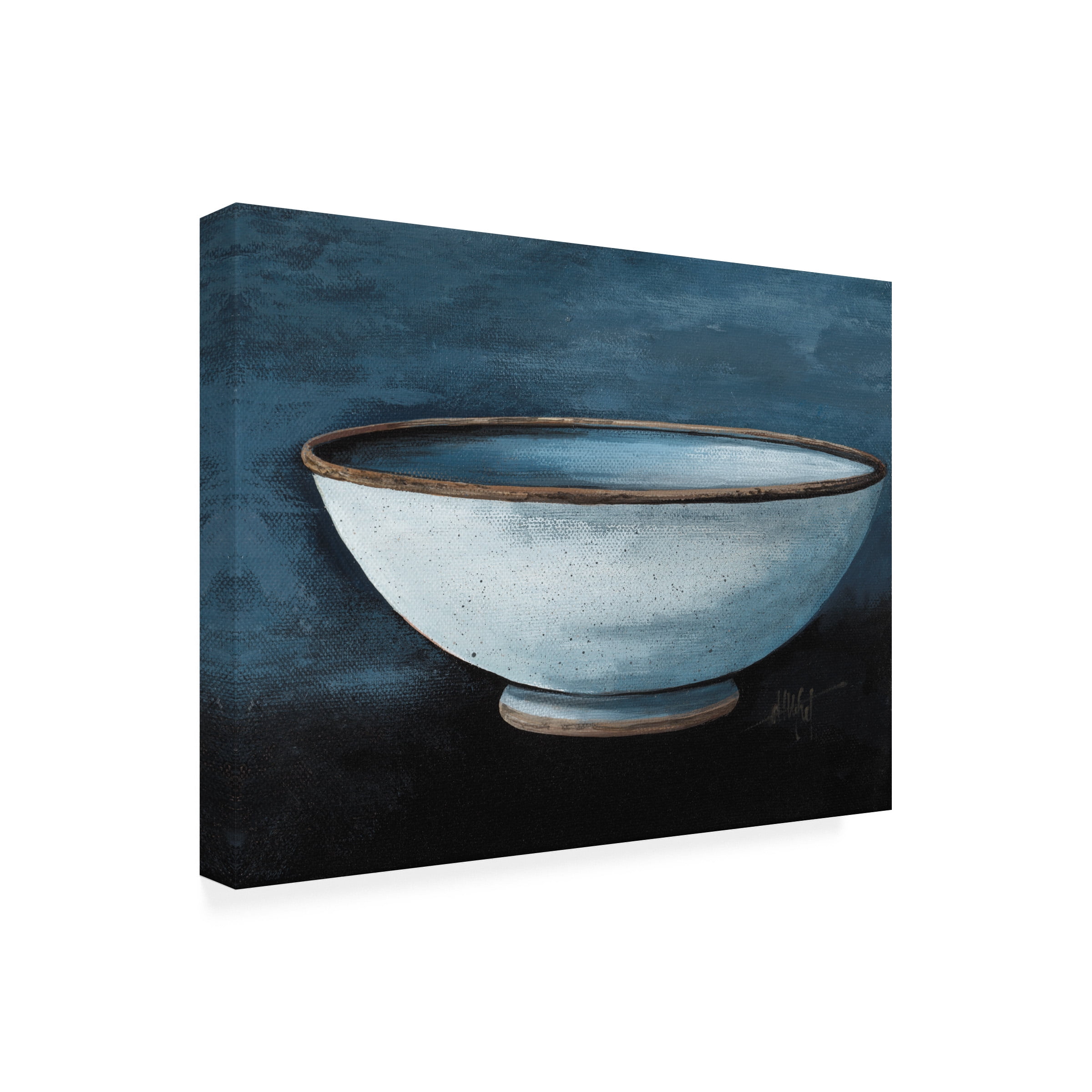 Debbi Wetzel 'White Bowl' Canvas Art