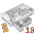 thumbnail image 1 of Jinsinto Cake Tins, Digital Baking Mold Movable Squares Mould Trays Diy Tool, 1 of 5